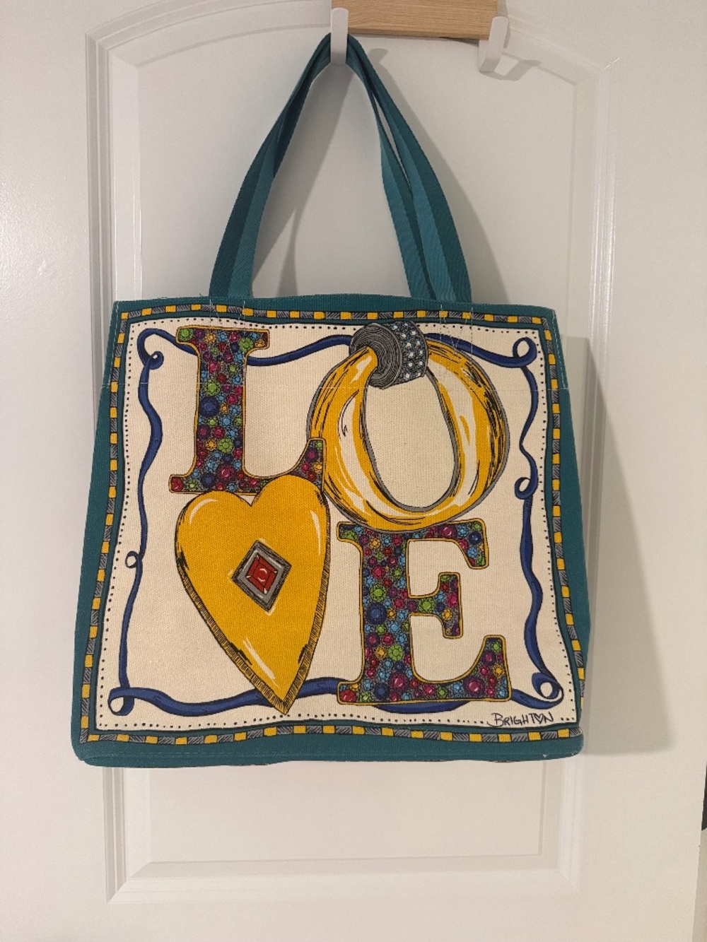 Brighton Limited Edition Charmed Love Canvas Tote Bag